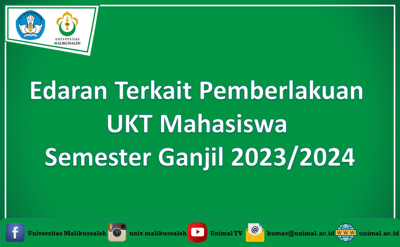 Edaran Terkait Pemberlakuan UKT Mahasiswa Semester Ganjil 2023/2024