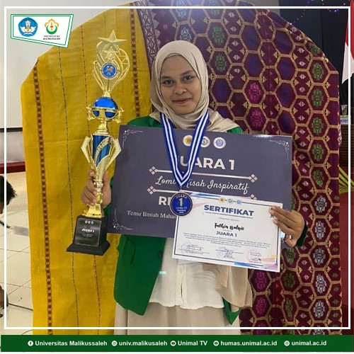 Mahasiswi Prodi Akuntansi Unimal Juarai Lomba Kisah Inspiratif TIMDIKSI 2023