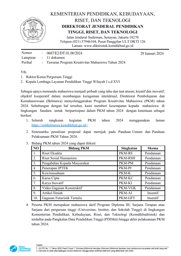 Surat Tawaran PKM 2024 001